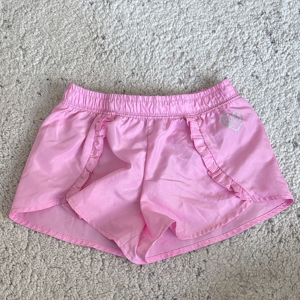 Body Glove Pink Girls Athletic Shorts with Ruffle Detail Size 4